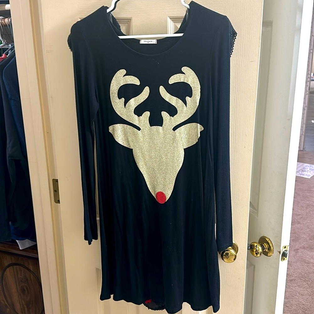 Long sleeve black Rudolph dress